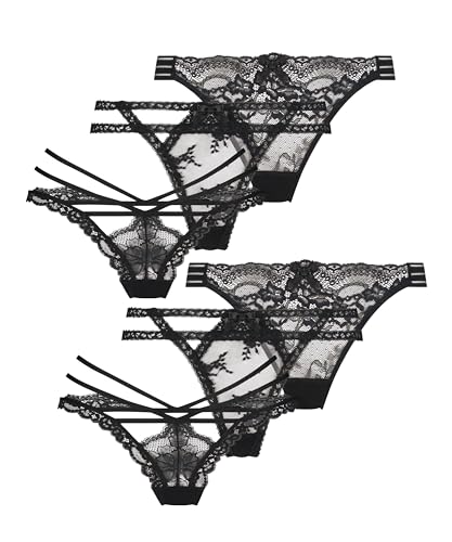 Hunkemöller 6-Pack String Irina - Caviar - XS von HUNKEMÖLLER