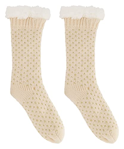 Hunkemöller Lurex-Stiefelsocken Grace - off white - 38/39 von HUNKEMÖLLER