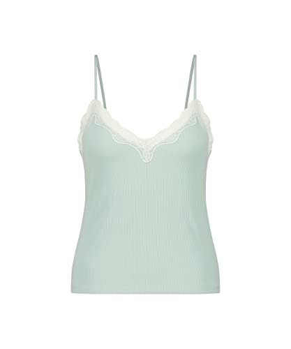 Hunkemöller Top Cami Rib Lace - Blue Haze - XL von HUNKEMÖLLER