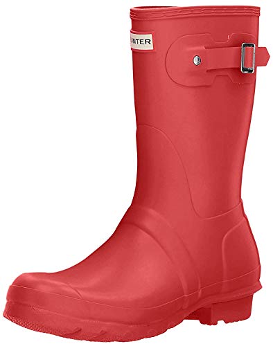 Hunter Damen Original Short Kurzschaft Gummistiefel, Rot (Military Red), 37 EU (4 UK) von HUNTER