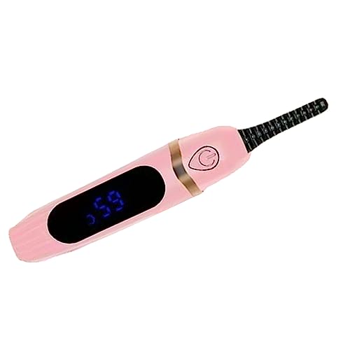 Beheizter Wimpernzange, Wiederaufladbares Digitales Display, Tragbar, Langlebig, Elektrisches Wimpernwerkzeug für Frauen (Rosa) von HURRISE