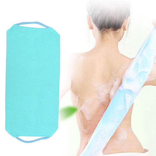 Rückenwäscher für die Dusche, Peeling-Reibungs-Waschlappen Elastisches Dusch-Körperpeeling-Reinigungsmassage-Badetuch-Gurt(Blau) von HURRISE