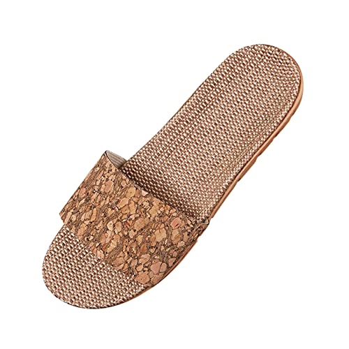 Damen Badeschuhe Sommer - Cozyslides Eva Super Weich Kreuz-Hausschuhe Schlappen Wolkenschuhe Aus Leder Outdoor Sandalen Damen Loafer von HUyydza