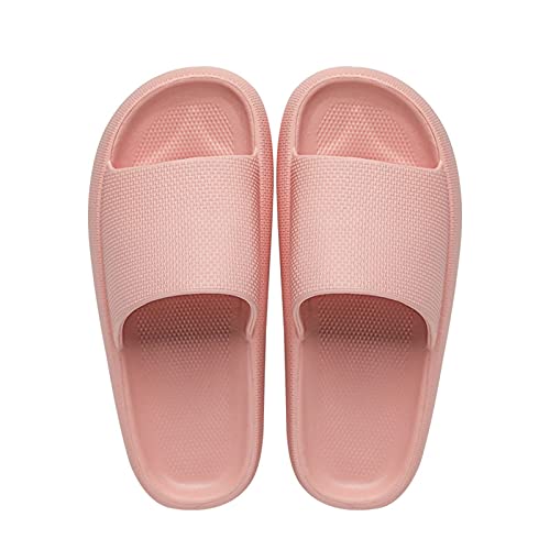 Damen Cozy Slides - Schlappen Damen rutschfest Badeschuhe Sommer Leichte rutschfest Sandals Aus Leder Sandale Slippers Bequeme Sandalen von HUyydza