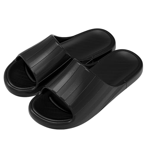 Damen Cozy Slides - Sommer Slingback Orthopädische Slide Zehentrenner Dusch Badelatschen Orthopädische Schuhe Weiche Aus Leder rutschfest Badeschuhe Für Kinder Adults von HUyydza