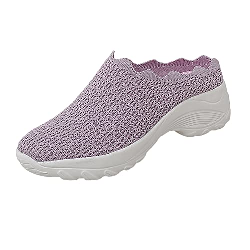 Damen Therapeutische Diabetiker Schuhe - Air Cushion Slip On Sneakers Luftpolster Turnschuhe mit Einlegesohle Hausschuhe Dicke Sohle Frauen Schuhe Casual Flacheschuh Für Geschwollene Füße von HUyydza