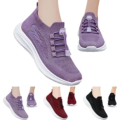 Damen Therapeutische Diabetiker Schuhe - Damen Cloudwalk Pro Unisex Traillaufschuhe Wanderschuhe Strass Glitzer Einfarbig Freizeit-Schuhe Frauen Anti-Rutsch-Schuhe Arthritis Orthopädische Schuhe von HUyydza