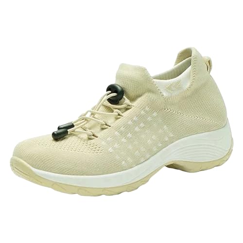 HUyydza Herren Damen Sportschuhe - Air Cushion Slip On Sneakers Anti-Rutsch Laufschuhe Schuhe Mit Fußgewölbeunterstützung Casual Mesh Atmungsaktiv rutschfest Turnschuhe Arthritis Orthopädische Schuhe von HUyydza