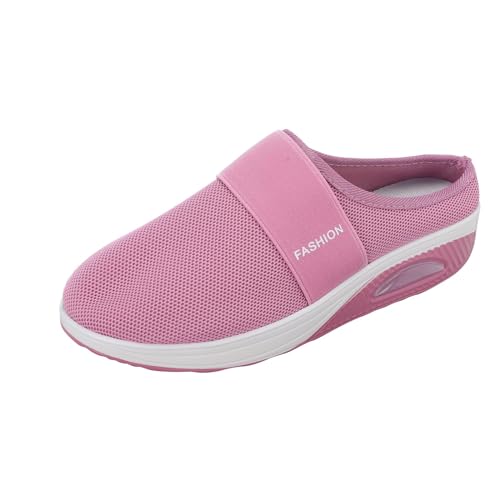 HUyydza Herren Damen Sportschuhe - Air Cushion Slip On Sneakers Hallux Valgus Schuhe mit Einlegesohle Hausschuhe Einfarbig Freizeit-Schuhe rutschfest Turnschuhe Arthritis Orthopädische Schuhe von HUyydza