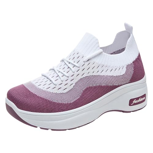 HUyydza Orthopädische Schuhe Damen Sneaker - Weiße Leicht Atmungsaktiv Turnschuhe Anti-Rutsch Laufschuhe mit Einlegesohle Hausschuhe Casual Mode Sport Schuhe Mom Schuhe Arthritis Orthopädische Schuhe von HUyydza