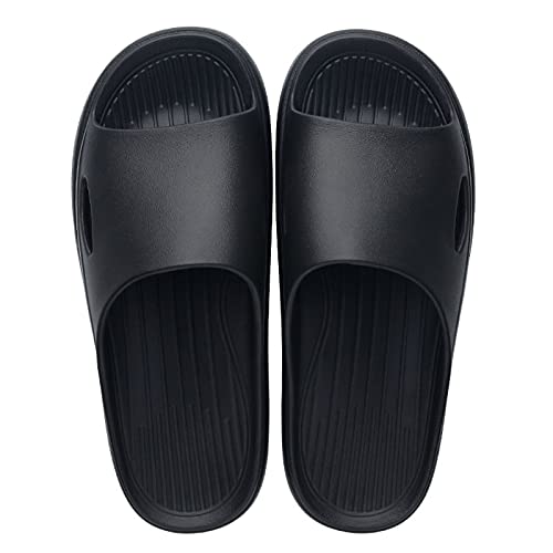 Original Damen Cozy Slides - Menschen Badelatschen rutschfest Badeschuhe Flach rutschfeste Strand Zehentrenner Sandalen mit Weiches Fußbett Outdoor Sandalen Für Kinder Adults von HUyydza