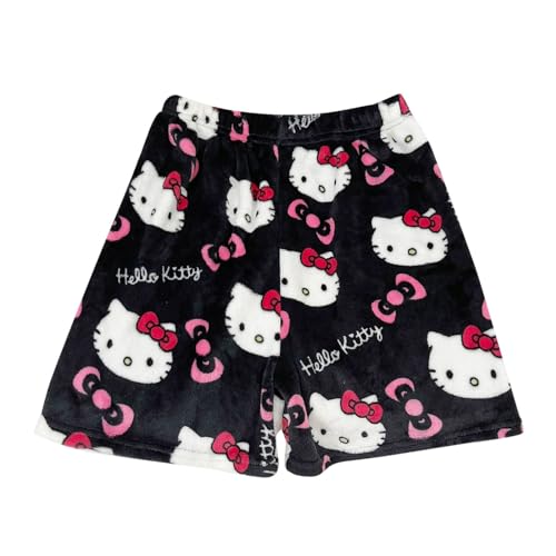 Schlafanzug-Damen-Shorts Schlafanzughose-Flanellhose-Schlafanzug-Schlafanzughosen,Schlafanzug Damen Hosen Flanell Pyjama Hose Freizeithose Kawaii Anime Weich Pyjamahose von HUyydza