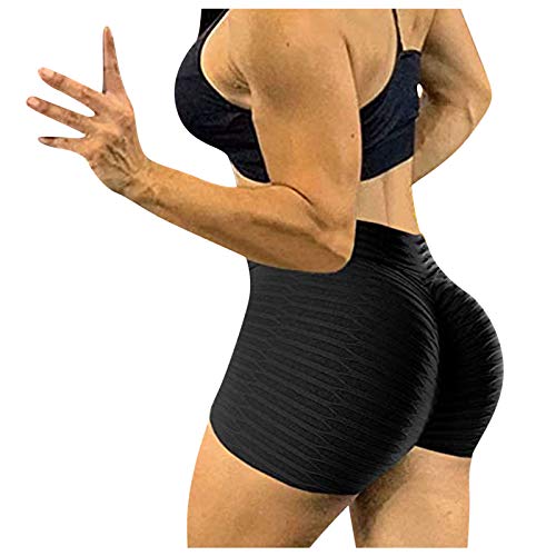 HWTOP Damen Leggings Hohe Taille Yogahose Kurz mit Bauchkontrolle Butt Lifting Sportshorts Nahtlose Unterhose von HWTOP