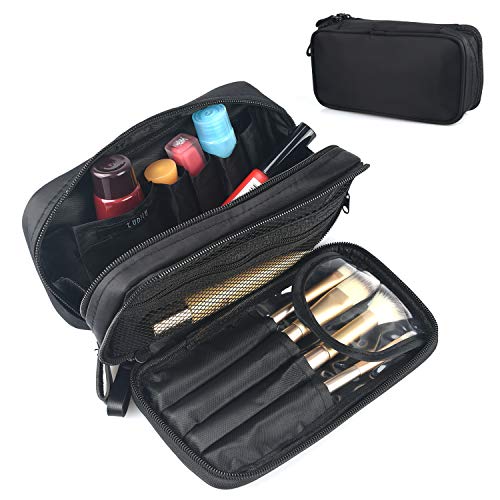 Kosmetiktasche für Damen Make Up Tasche Schminktasche Kosmetikbeutel Beautycase Reise-Kit Organizer Schwarz von HXT