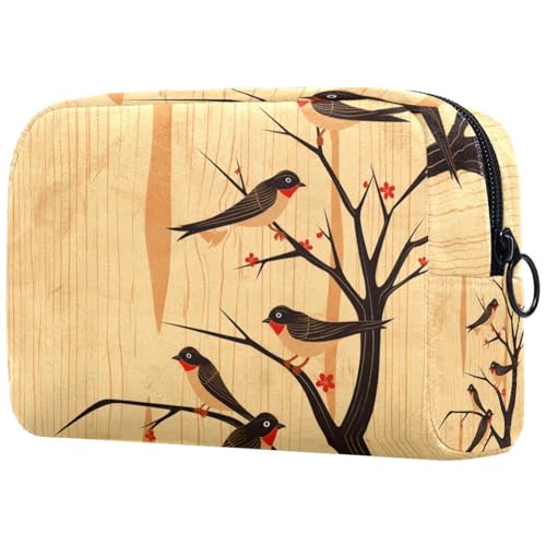 Kosmetiktasche Schwalben, Baumlandschaft Reisekosmetiktasche Makeup Organizer Case Für Frauen Kosmetiktasche Schwalben, Baumlandschaft Reisekosmetiktasche Makeup Organizer Case Für Frauen von HXYWQA