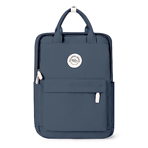 HYC00 Rucksack Mädchen Teenager Jungen Schulrucksack 14 Zoll Laptop Schulranzen Leichtgewicht Schultaschen, Reisen Rucksack für Damen Herren,A-Dunkel Blau von HYC00