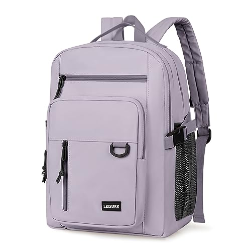 HYC00 Schulrucksack Mädchen Teenager, Schulranzen Jungen Wasserdicht Schultasche Rucksack Damen Mit 14 Zoll Laptopfach,Leichter Backpack für Schule Reise,B-Lila von HYC00