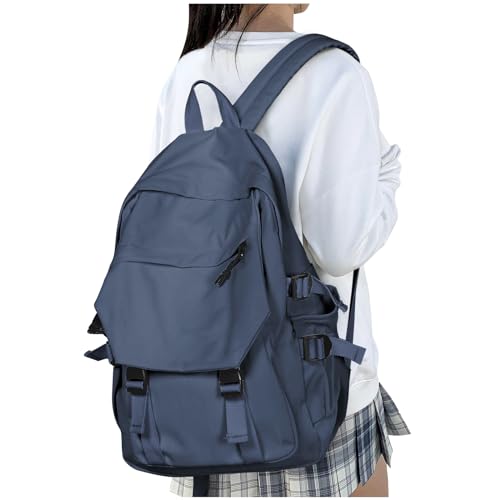 HYC00 Schulrucksack Damen, Causal Travel Schultaschen 14 Zoll Laptop Rucksack für Mädchen im Teenageralter Wasserabweisend Bookbag Leichter Rucksack College Boys Men Work Daypack,Blau Lila von HYC00