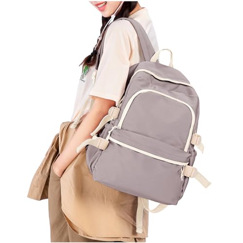 HYC00 Schulrucksack Mädchen Teenager Schultaschen Damen,Leichtgewicht Rucksack Jugendliche für Schul College 14 Zoll Laptop,Wasserdicht Schulranzen Jungen, Backpack Herren,Daypacks，Lila von HYC00