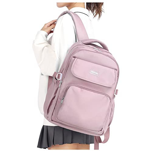 Rucksack Damen Schulmädchen,Casual Travel Daypack,14-Zoll-Laptop-Rucksack für Mädchen im Teenageralter,wasserdichter College-Rucksack,leichte Büchertasche Herren Schultasche Arbeitstasche, Lila von HYC00