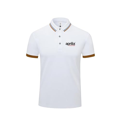 HYFZXWX Poloshirts Revers einfarbig Apri-Lia Druck kurzärmelig T-Shirt Herren und Damen Baumwolle Freizeit Arbeit Damen/A/L von HYFZXWX