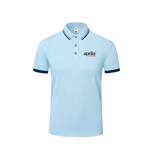 HYFZXWX Poloshirts Revers einfarbig Apri-Lia Druck kurzärmelig T-Shirt Herren und Damen Baumwolle Freizeit Arbeit Damen/G/L von HYFZXWX