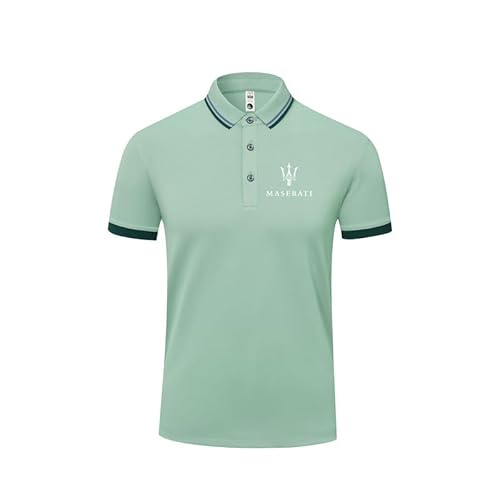 HYFZXWX Poloshirts Revers einfarbig Masera-ti Druck kurzärmelig T-Shirt Herren und Damen Baumwolle Freizeit Arbeit Herren/D/XS von HYFZXWX