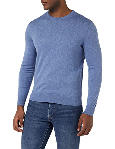 HACKETT LONDON Herren Cotton Cashmere Crew Pullover, Chambray, S von Hackett London