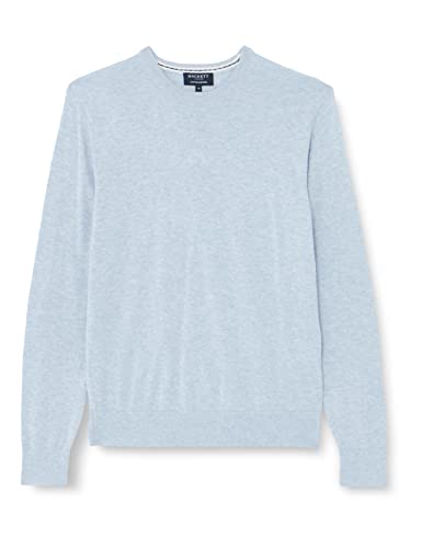 HACKETT LONDON Herren Cotton Cashmere Crew Pullover, oxfordblau, L von Hackett London