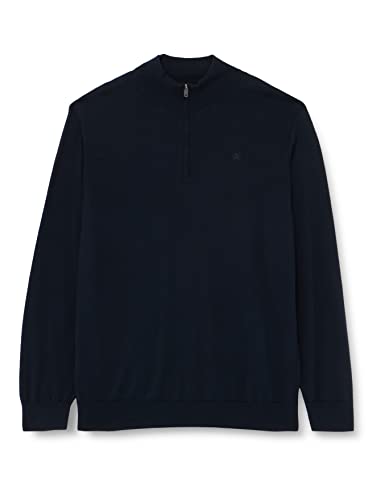 HACKETT LONDON Herren Cotton Silk Hzip Pullover, Navy, 3XL von Hackett London