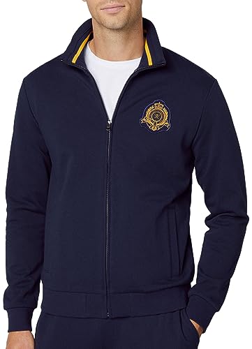 Hackett London Herren Heritage Tipped Fz Sweatshirt, blau (Marineblau), S von Hackett London