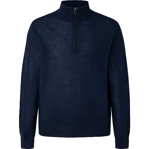 Hackett London Herren Merino Silk Hzip Pullover, blau (Marineblau), XX-Large von Hackett London