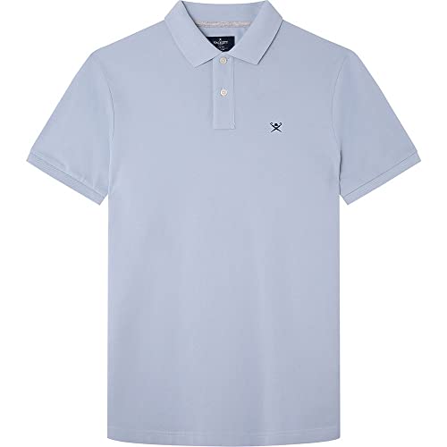 Hackett London Herren Slim Fit Logo Polohemd, Oxfordblau, XXL von Hackett London