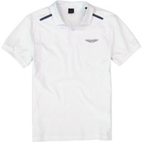 HACKETT Herren Polo-Shirt weiß Baumwoll-Jersey von Hackett