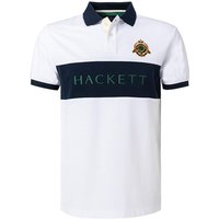 HACKETT Herren Polo-Shirt weiß Baumwoll-Piqué von Hackett