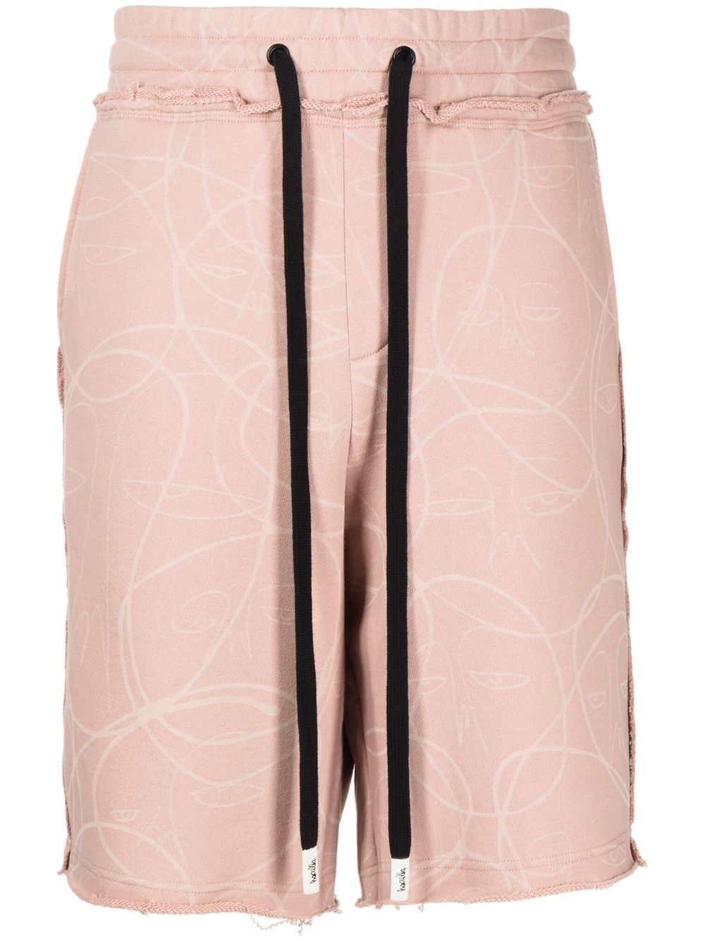 Haculla Knielange Shorts mit abstraktem Print - Rosa von Haculla