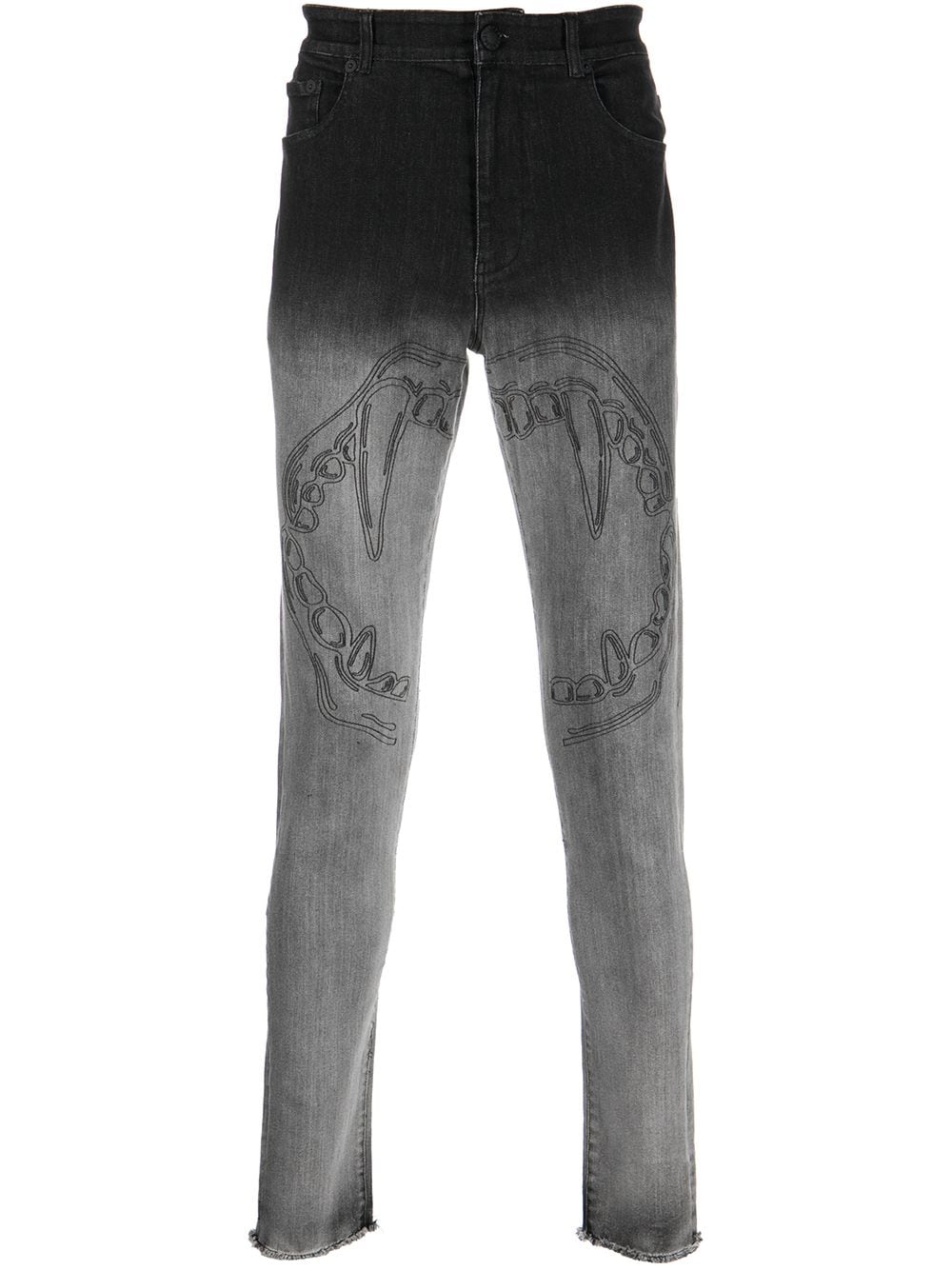 Haculla Skinny-Jeans mit Fangzähne-Print - Schwarz von Haculla