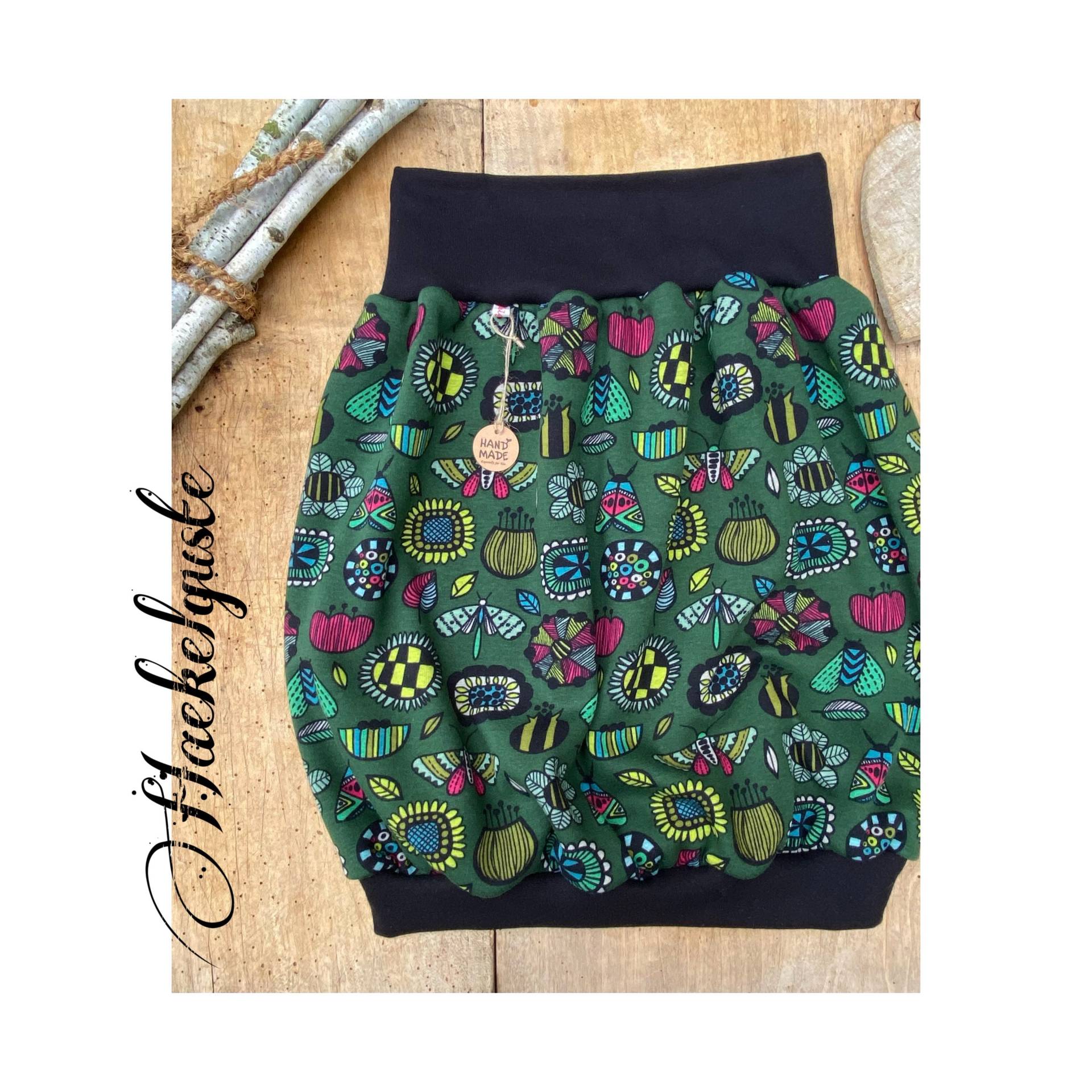Alpenfleece Warmer Ballonrock Damen Rock Gefüttert Grün Retro Muster Alpenfleece Warmer Ballonrock Damen Rock Gefüttert Grün Retro Muster von Haekelguste