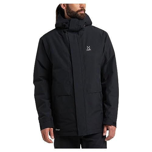 Haglofs Herren Salix Proof Mimic Parka Jacke, True Black, M von Haglöfs