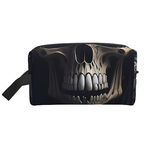 Totenkopf-Reise-Kulturbeutel, kleine Kulturtasche für Männer und Frauen, niedliche, tragbare Wasch-Aufbewahrungstasche für Reisen, totenkopf, Einheitsgröße Totenkopf-Reise-Kulturbeutel, kleine Kulturtasche für Männer und Frauen, niedliche, tragbare Wasch-Aufbewahrungstasche für Reisen, totenkopf, Einheitsgröße von Haicom
