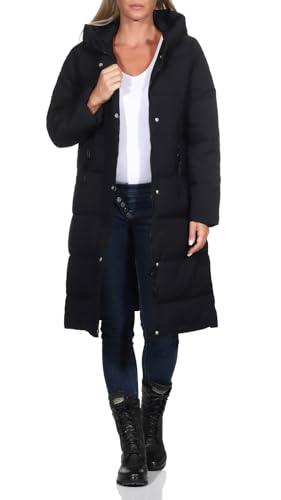 Hailys Damen Steppmantel Al44ice Winterparka mit Kapuze WIL-PO2103003-1 Black XS von Hailys