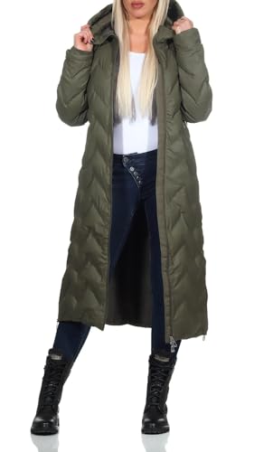 Hailys Damen Steppmantel Johanna gesteppter Parka mit Kapuze DWE-2003003-1 Khaki L von Hailys