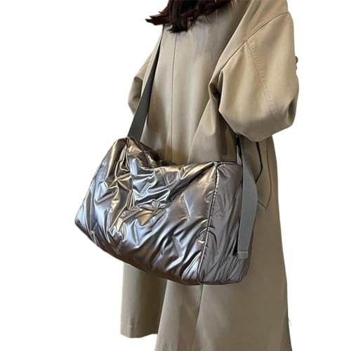 Stilvolle Umhängetasche für Damen und Mädchen, trendige Winter-Handtasche mit Reißverschluss von Haipink