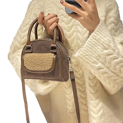 Vintage Crossbody Umhängetasche Kleine Clutch Geldbörse Crossbody Handtasche mit abnehmbarem Schultergurt für Herbst Winter von Haipink