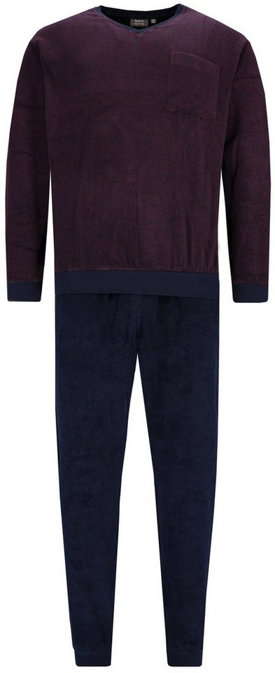 Hajo Schlafanzug Herren Frottee Pyjama (2 tlg) Kuschelige Qualität von Hajo