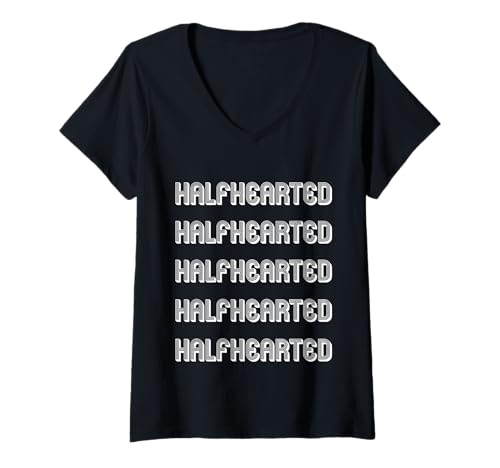 Damen Halbherzig T-Shirt mit V-Ausschnitt Damen Halbherzig T-Shirt mit V-Ausschnitt von Halfhearted Apparel