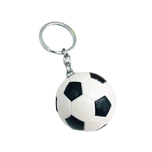 Haloppe Fußball Schlüsselanhänger Souvenir Mini Fußball Schlüssel Anhänger Sport Ornament Kreativ Schwarz von Haloppe