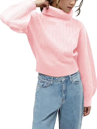 Haloumoning Pullover Mädchen Rollkragen Langarm Strickpullover Lose Casual Oberteile Kinder Herbst Winter Sweater Rosa, 6-8 Jahre Haloumoning Pullover Mädchen Rollkragen Langarm Strickpullover Lose Casual Oberteile Kinder Herbst Winter Sweater Rosa, 6-8 Jahre von Haloumoning