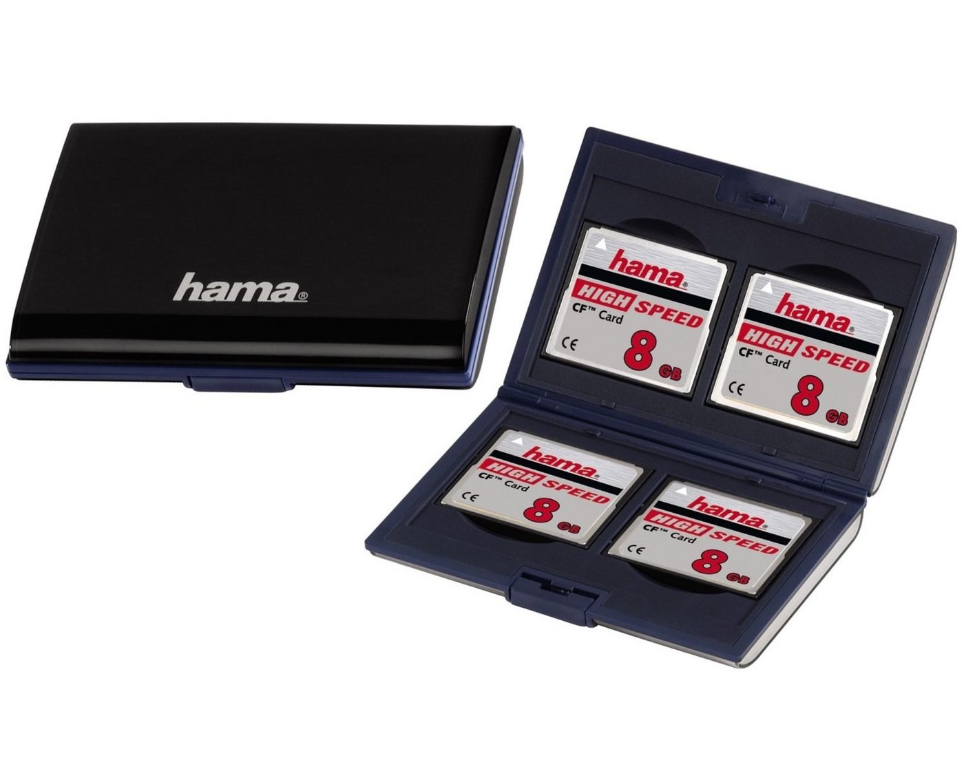 Hama Etui Speicherkarten-Etui Case Tasche Box Fancy, Zubehörinnenraumaufteilung, 4x Compact-Flash CF I II Karte von Hama