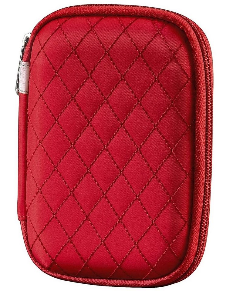 Hama Etui Speicherkarten-Tasche Case Etui Bahia Rot, Etui für 8x SD SDHC MMC xD CF MS Karte, USB-Sticks und 6x Batterien von Hama